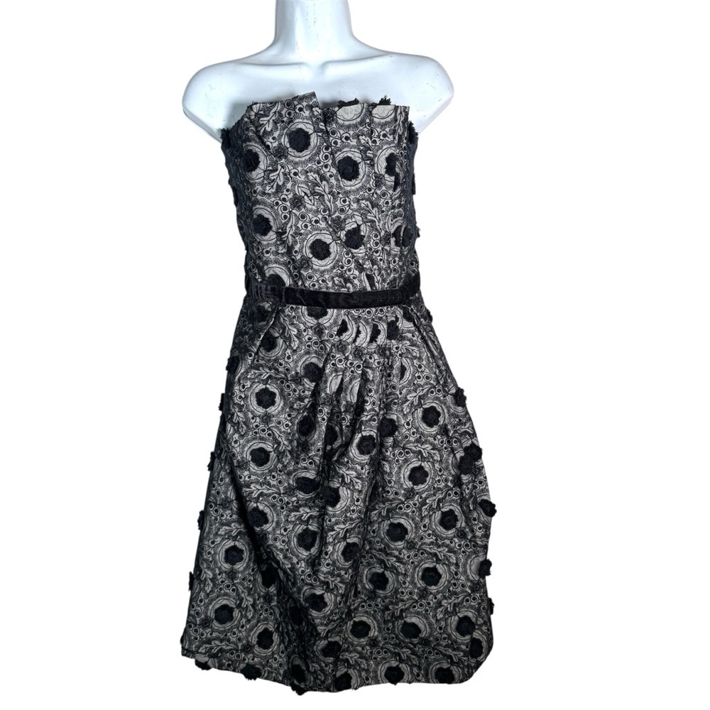 Marc By Marc Jacobs Runway Collection Black Lace Strapless Cocktail Dress Sz 12